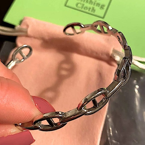 NEW STERLING SILVER MARINER BANGLE CUFF ADJUSTABLE RESIZABLE BRACELET - Picture 9 of 13